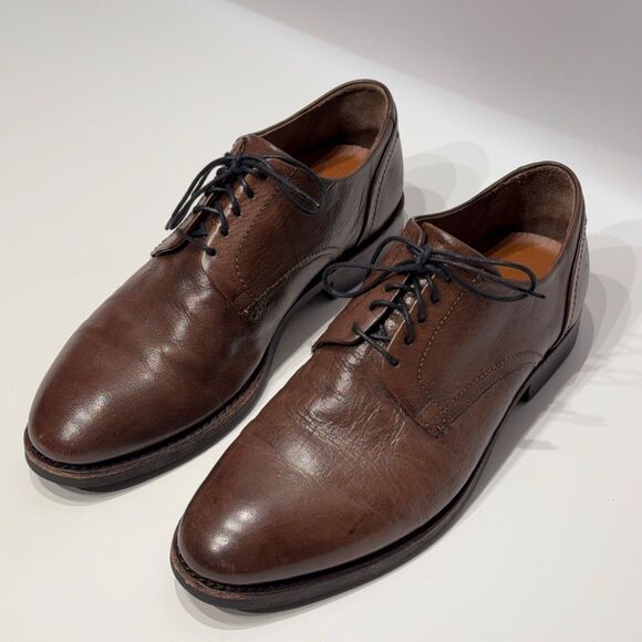 FRYE Corey Men’s Dark Brown Leather Plain Toe Oxford Shoes Size 11M main image 9
